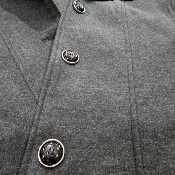 NEW (no tags) Kenneth Cole Reaction Belted Peacoat | Cotton Poly Blend (Large) - Picture 5 of 6